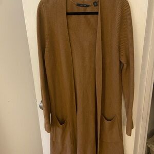 Tan Duster Cardigan Sweater